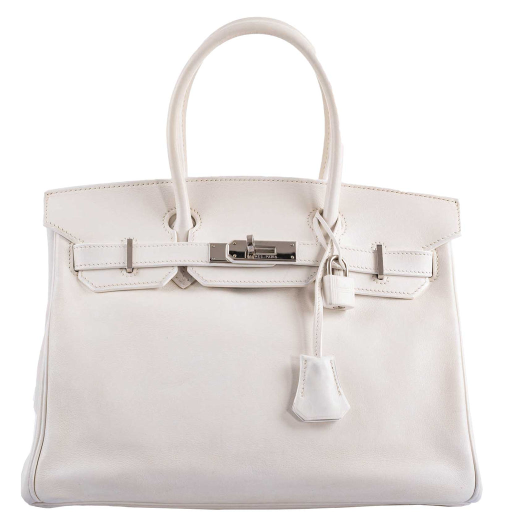Hermes Birkin 30 White Swift with Palladium Hardware