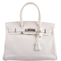 Hermes Birkin 30 White Swift with Palladium Hardware