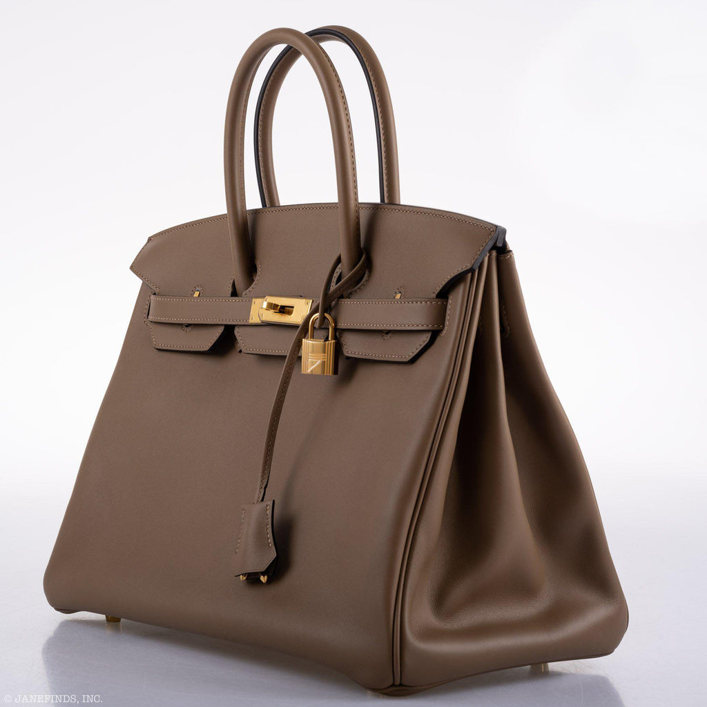 Hermes Birkin 35 Beige de Weimar Jonathan with Gold Hardware
