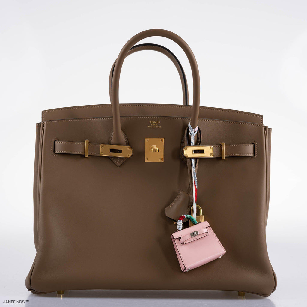 Hermes Birkin 35 Beige de Weimar Jonathan with Gold Hardware