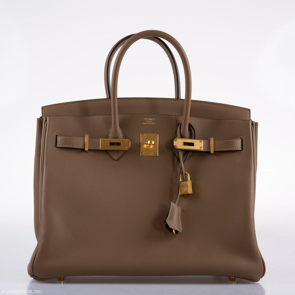 Hermes Birkin 35 Beige de Weimar Jonathan with Gold Hardware