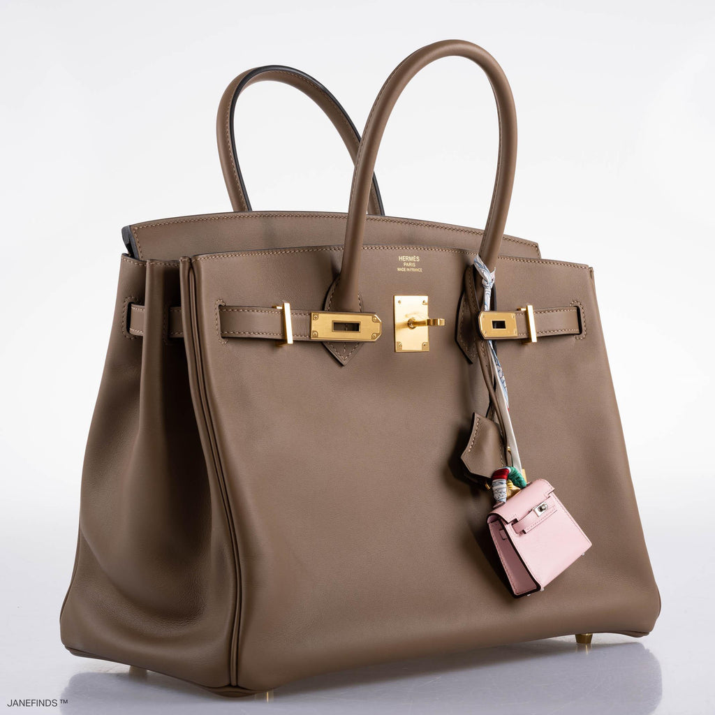 Hermes Birkin 35 Beige de Weimar Jonathan with Gold Hardware