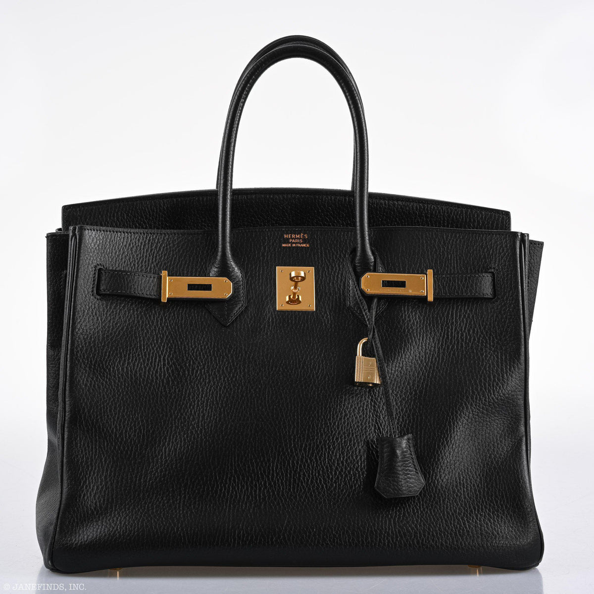 Hermes Birkin 35 Black Ardenne Gold Hardware
