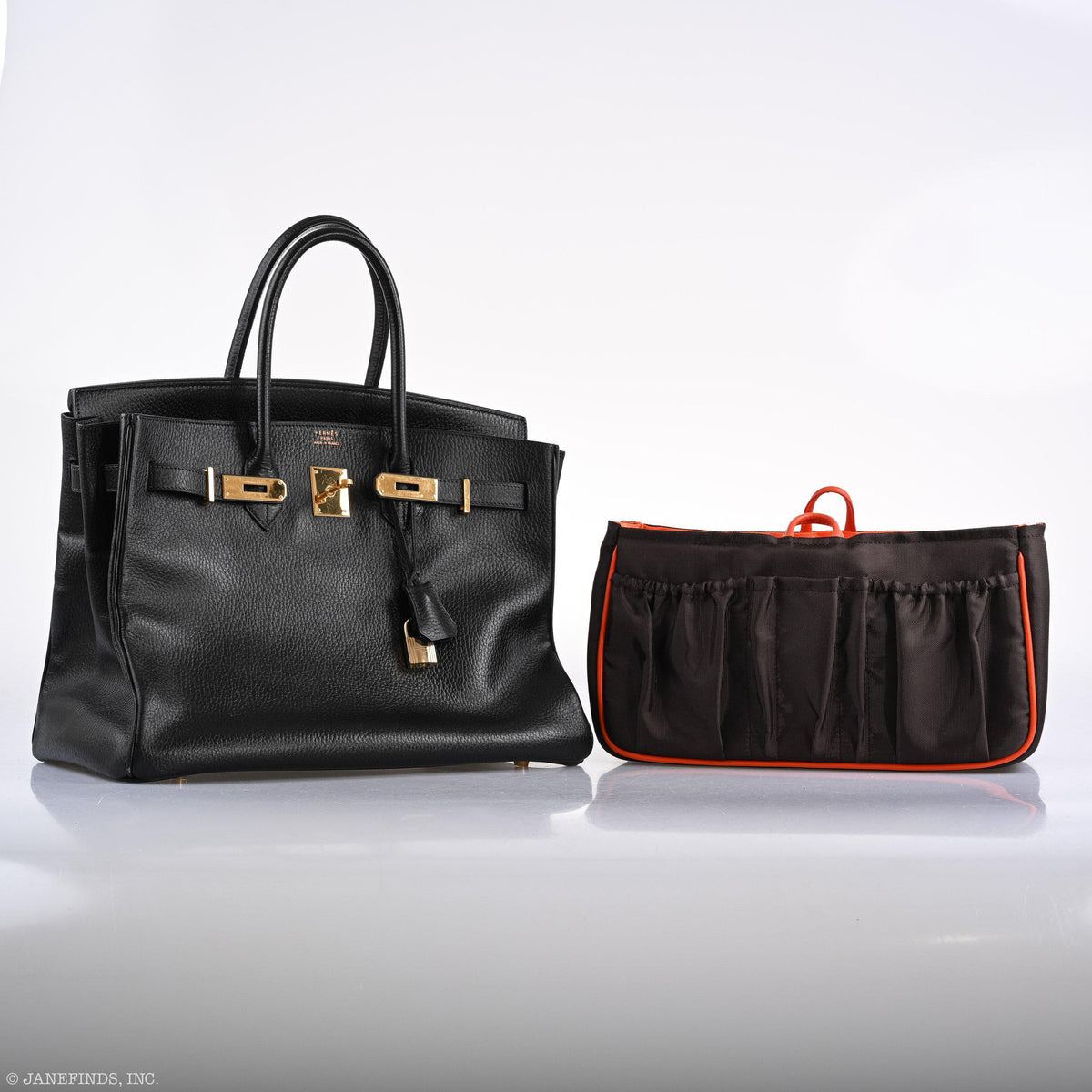 Hermes Birkin 35 Black Ardenne Gold Hardware