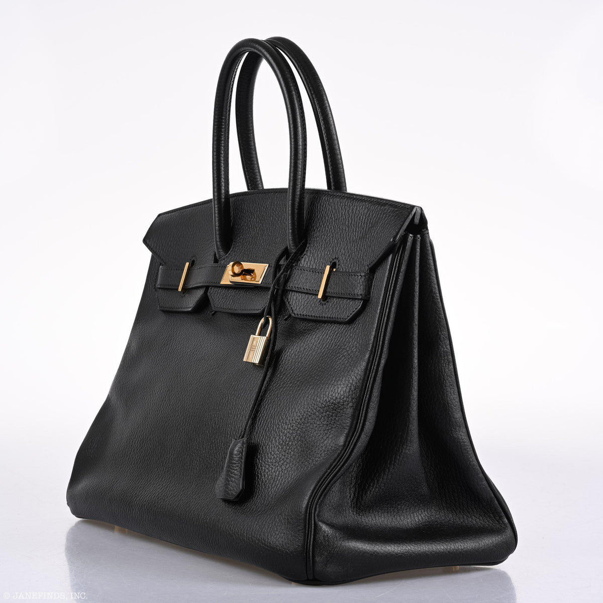 Hermes Birkin 35 Black Ardenne Gold Hardware