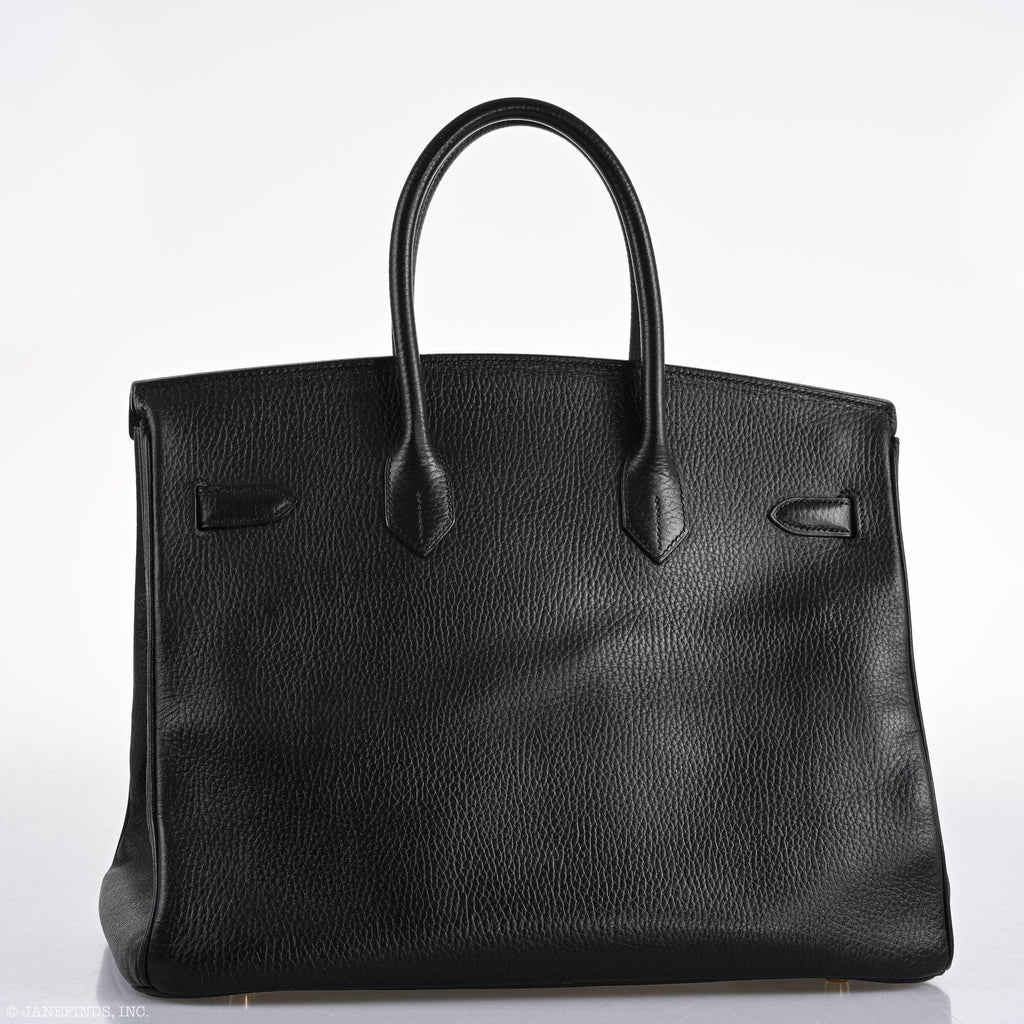 Hermes Birkin 35 Black Ardenne Gold Hardware