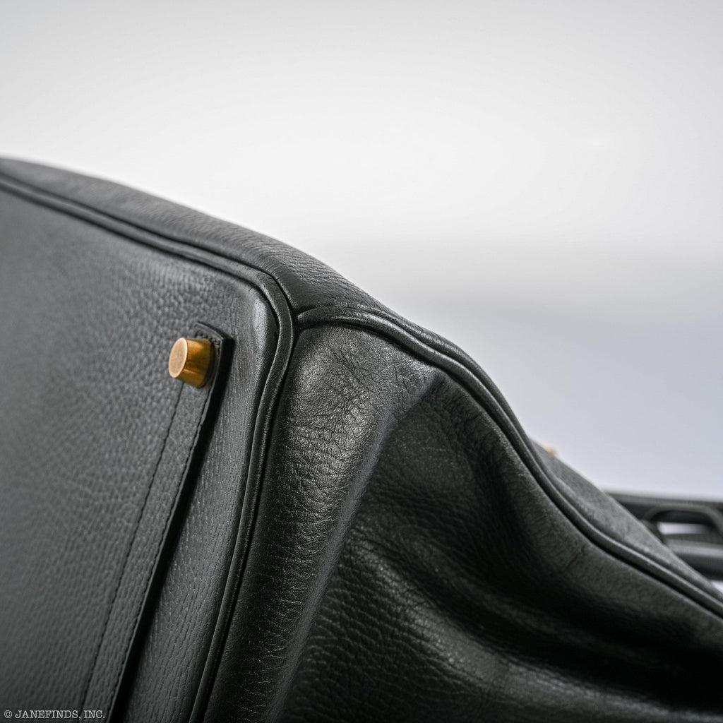 Hermes Birkin 35 Black Ardenne Gold Hardware