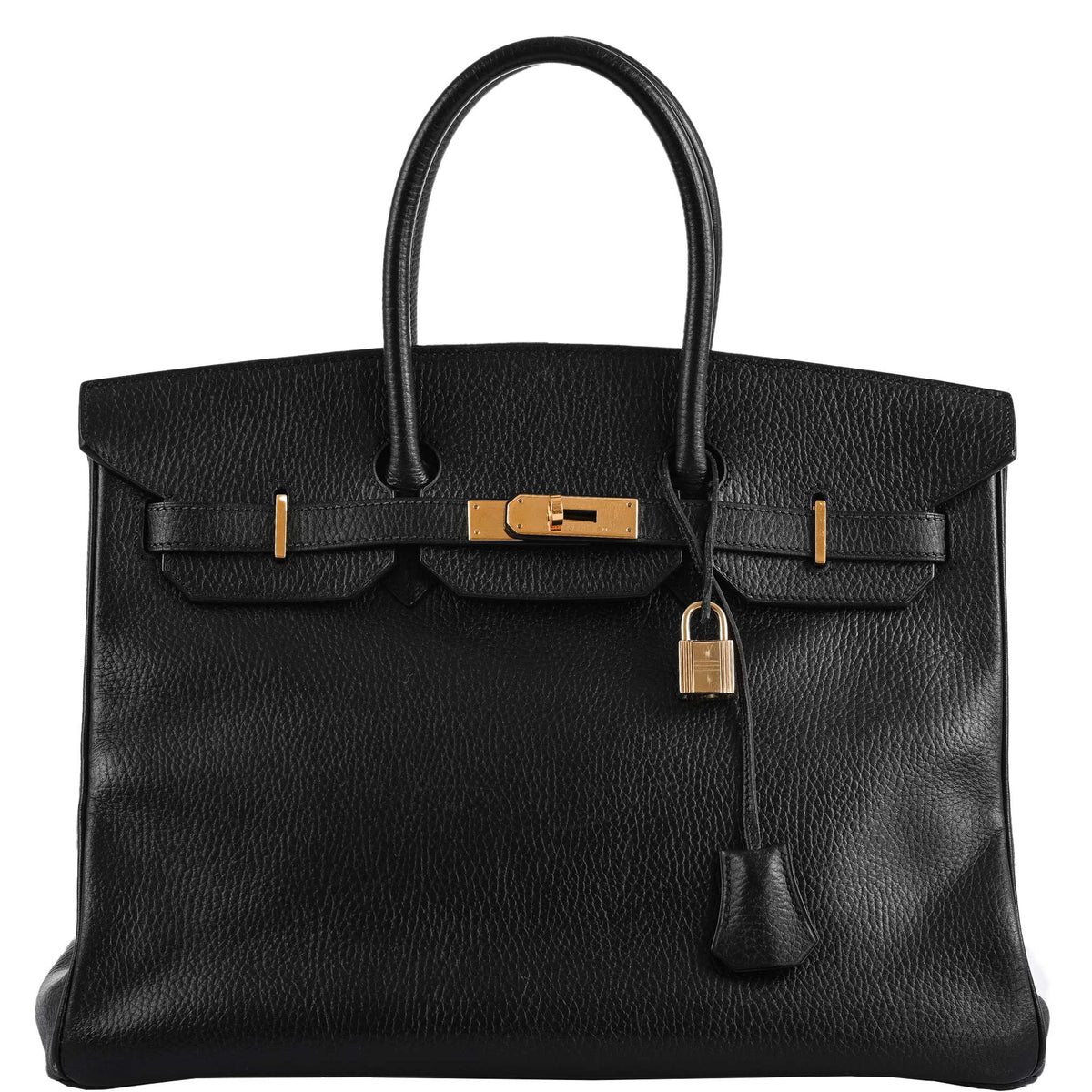 Hermes Birkin 35 Black Ardenne Gold Hardware
