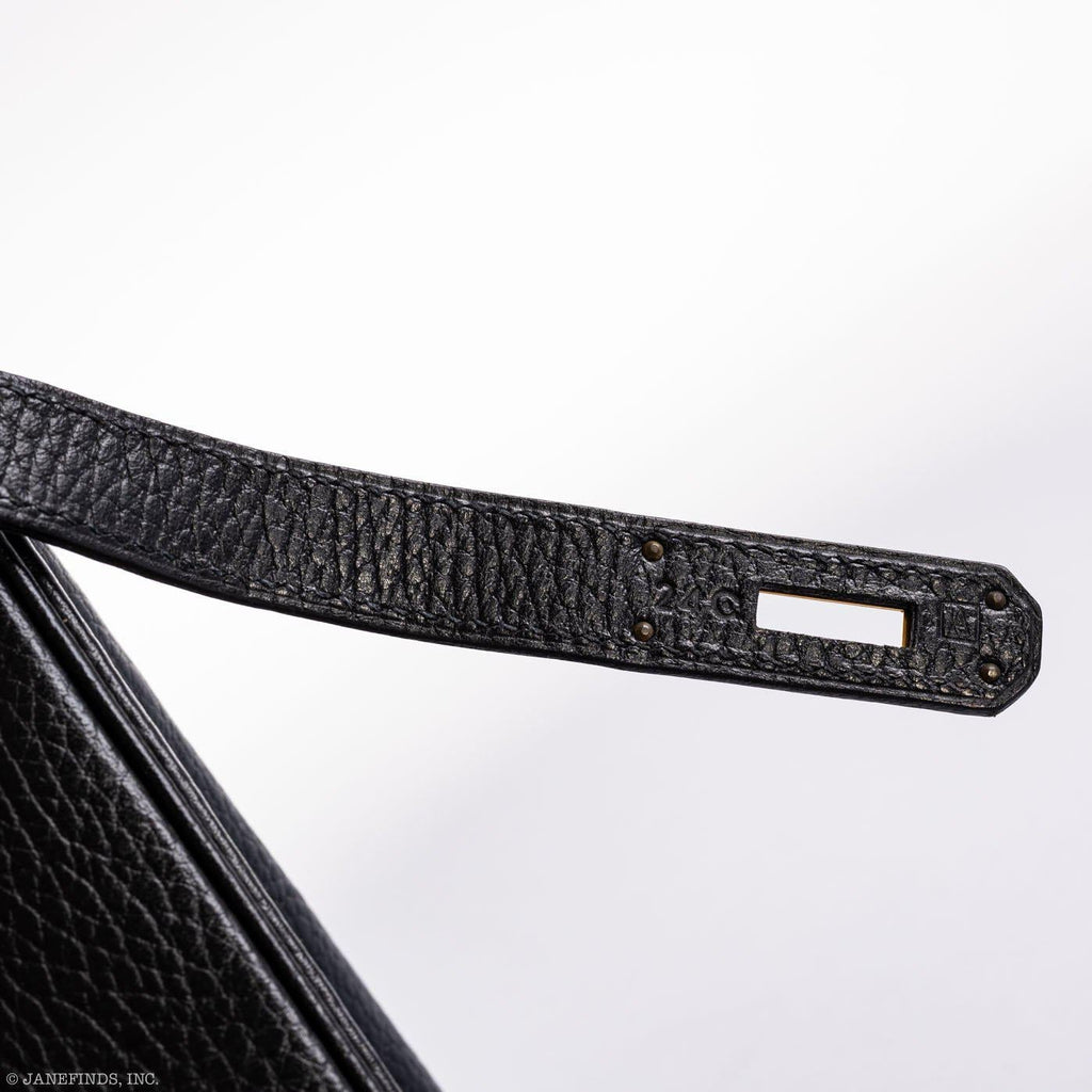 Hermes Birkin 35 Black Ardennes Gold Hardware