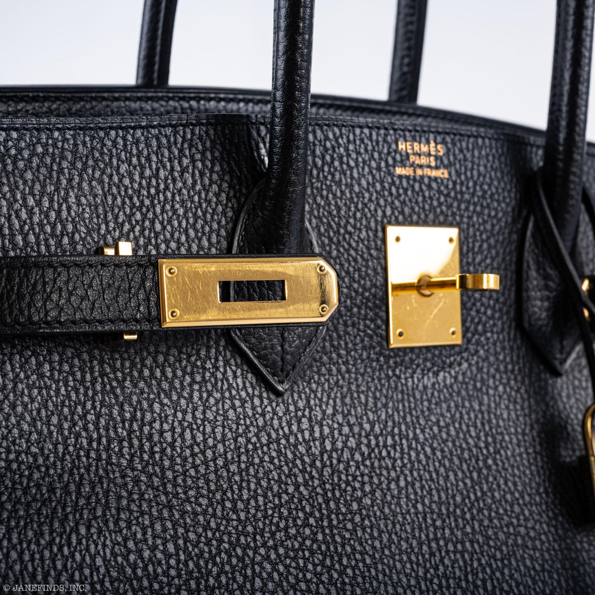 Hermes Birkin 35 Black Ardennes Gold Hardware