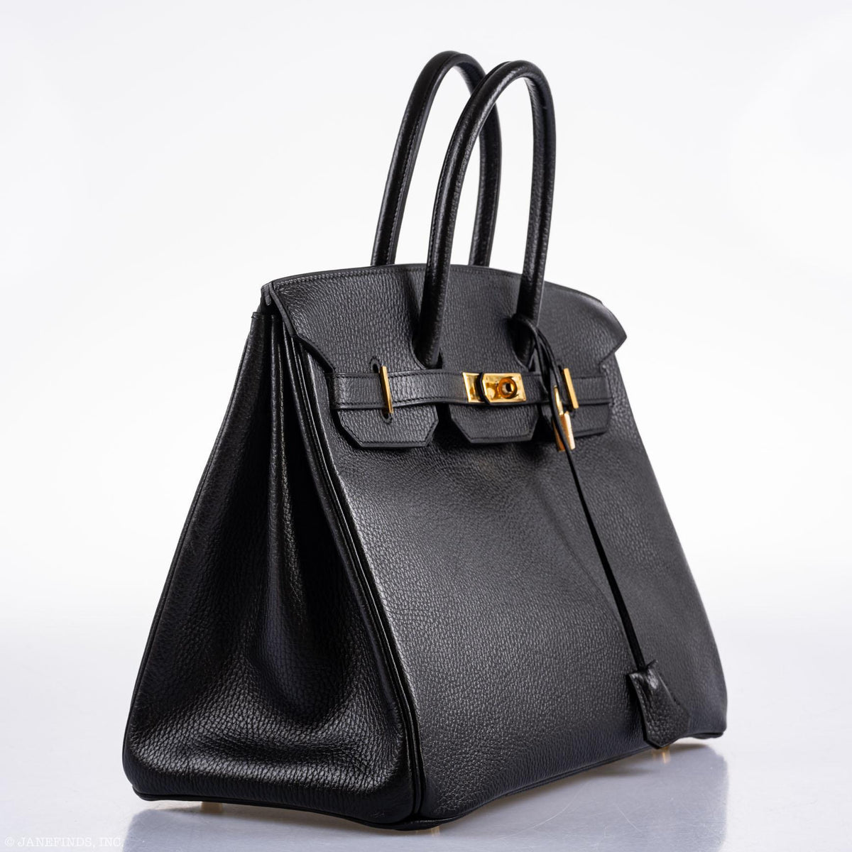 Hermes Birkin 35 Black Ardennes Gold Hardware