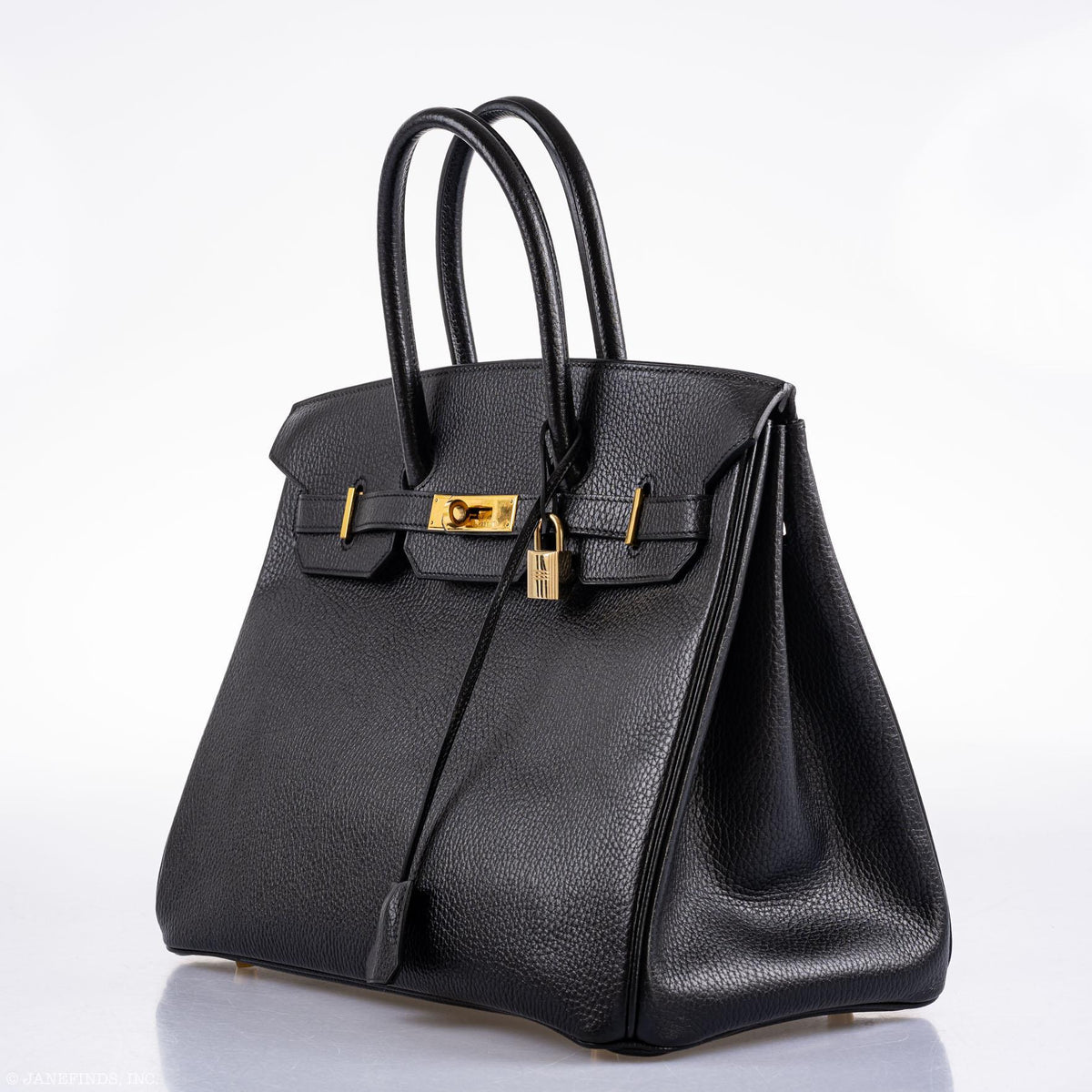 Hermes Birkin 35 Black Ardennes Gold Hardware