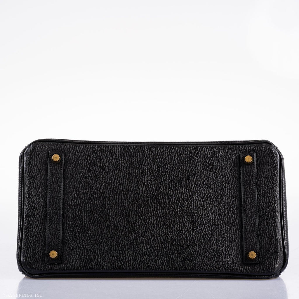 Hermes Birkin 35 Black Ardennes Gold Hardware