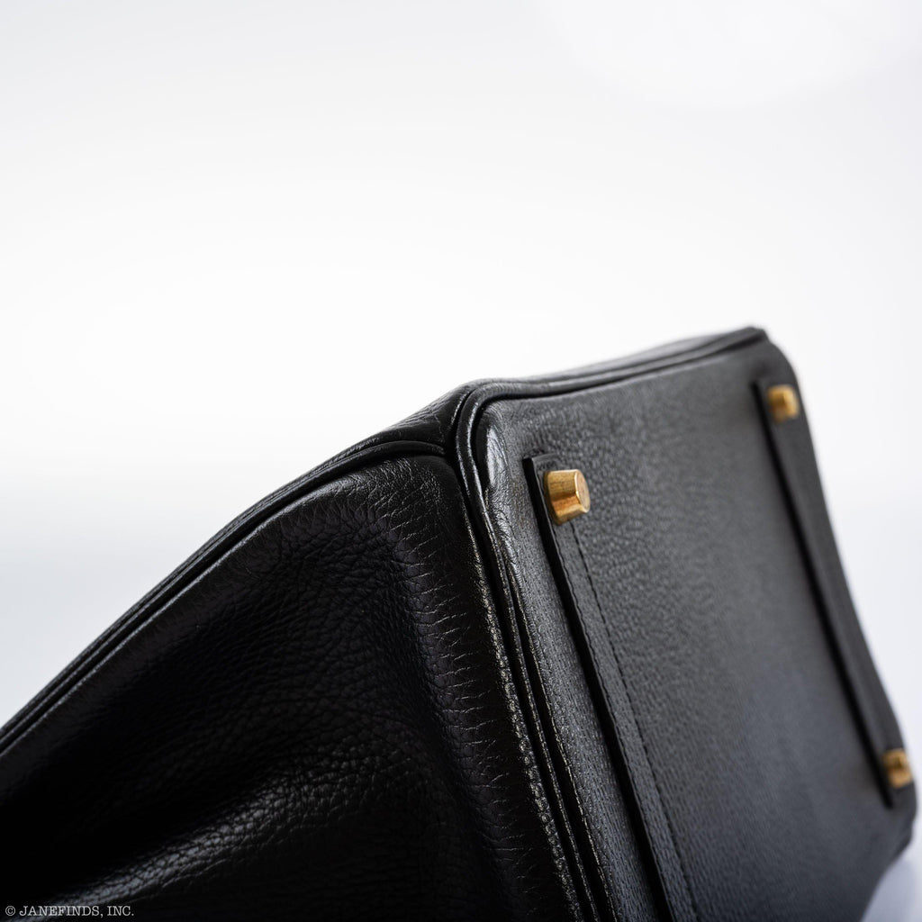 Hermes Birkin 35 Black Ardennes Gold Hardware