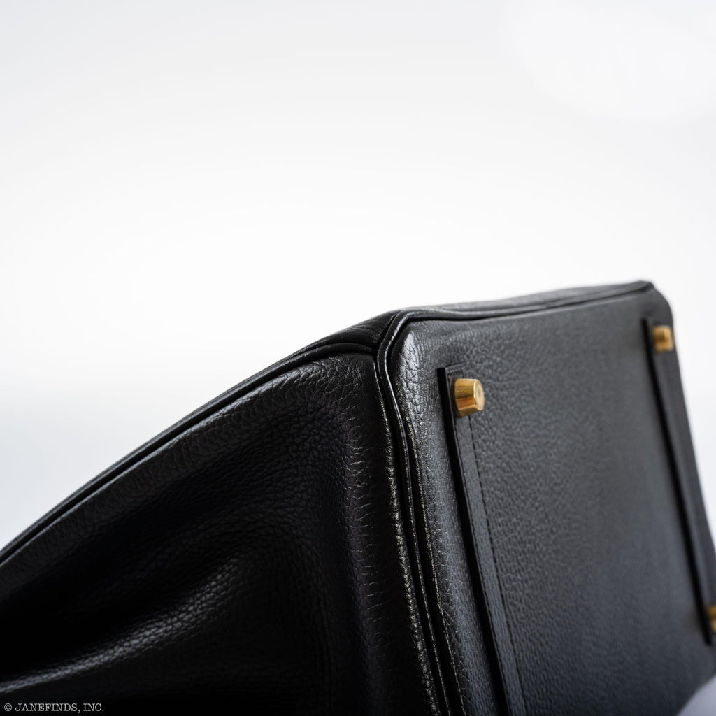 Hermes Birkin 35 Black Ardennes Gold Hardware