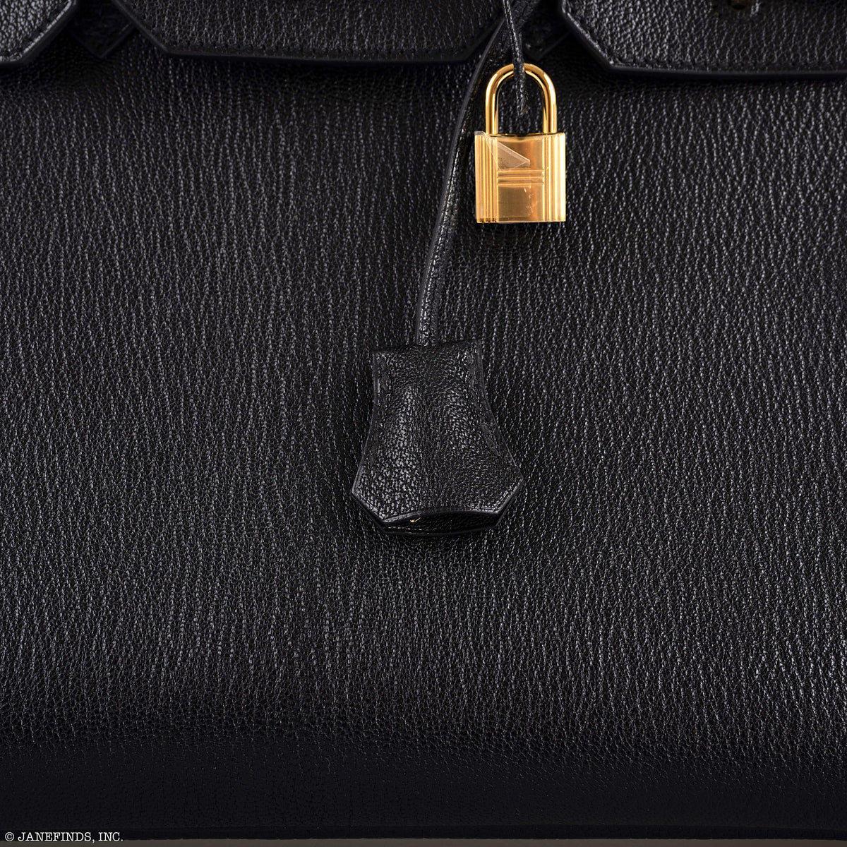 Hermes Birkin 35 Black Chevre De Coromandel with Gold Hardware