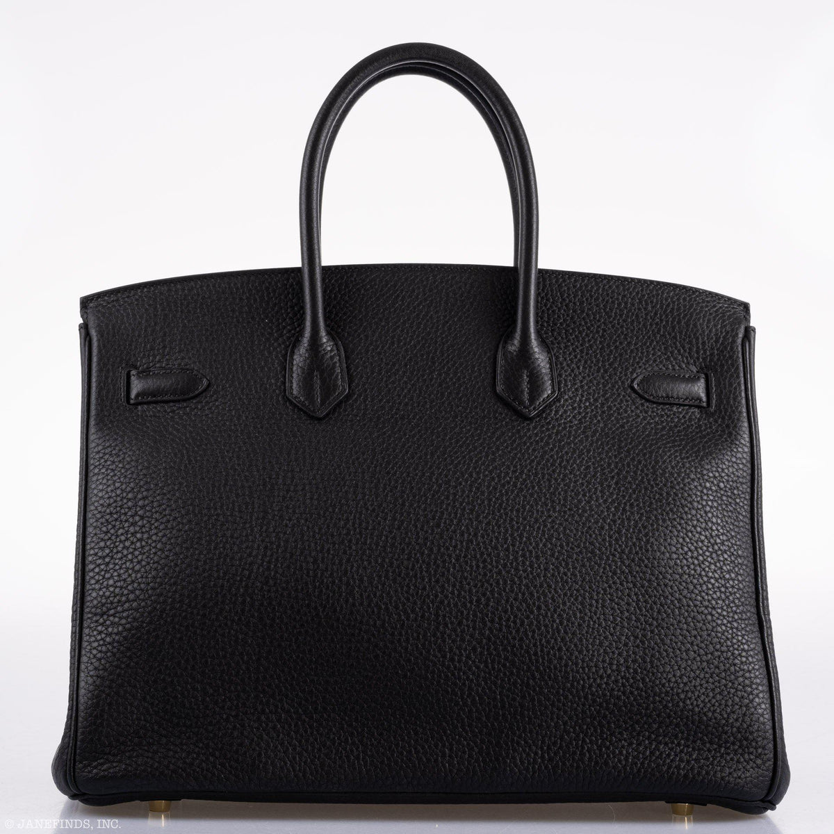 Hermes Birkin 35 Black Clemence Leather Gold Hardware