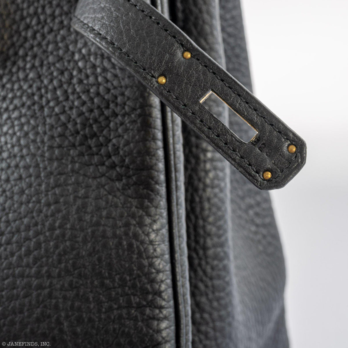 Hermes Birkin 35 Black Clemence Leather Gold Hardware