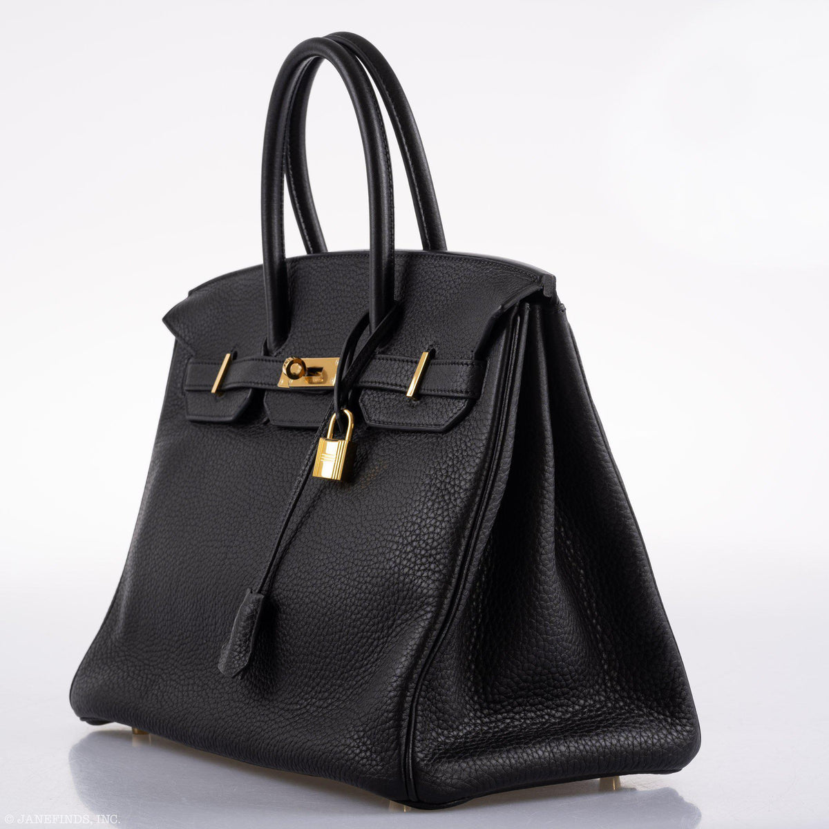 Hermes Birkin 35 Black Clemence Leather Gold Hardware