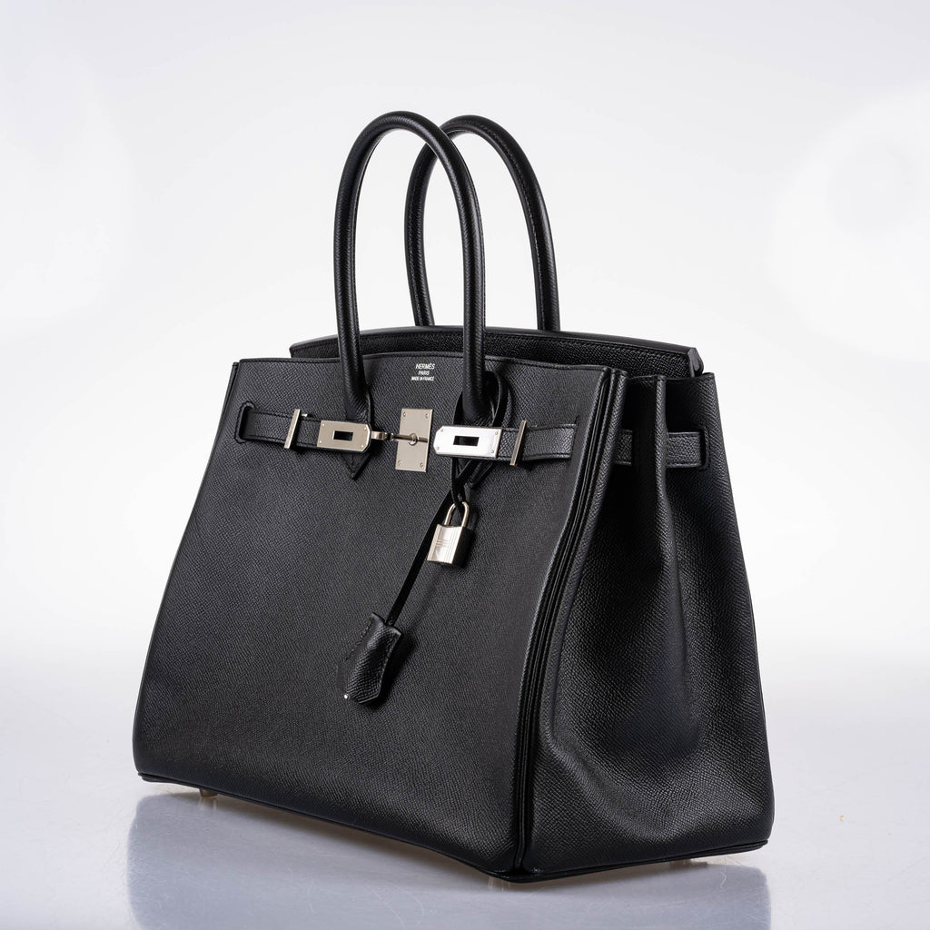 Hermes Birkin 35 Black Epsom leather Palladium Hardware