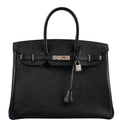 Hermes Birkin 35 Black Epsom leather Palladium Hardware