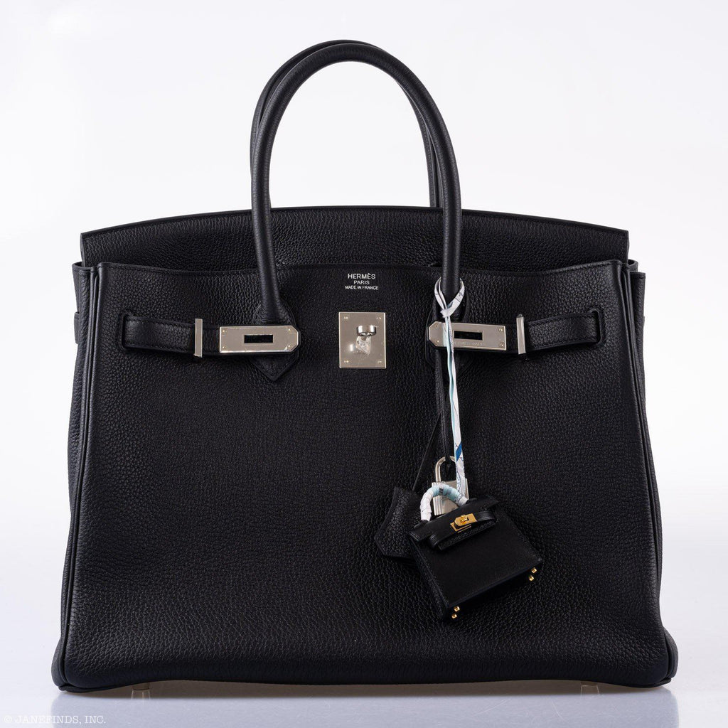 Hermes Birkin 35 Black Togo Palladium Hardware