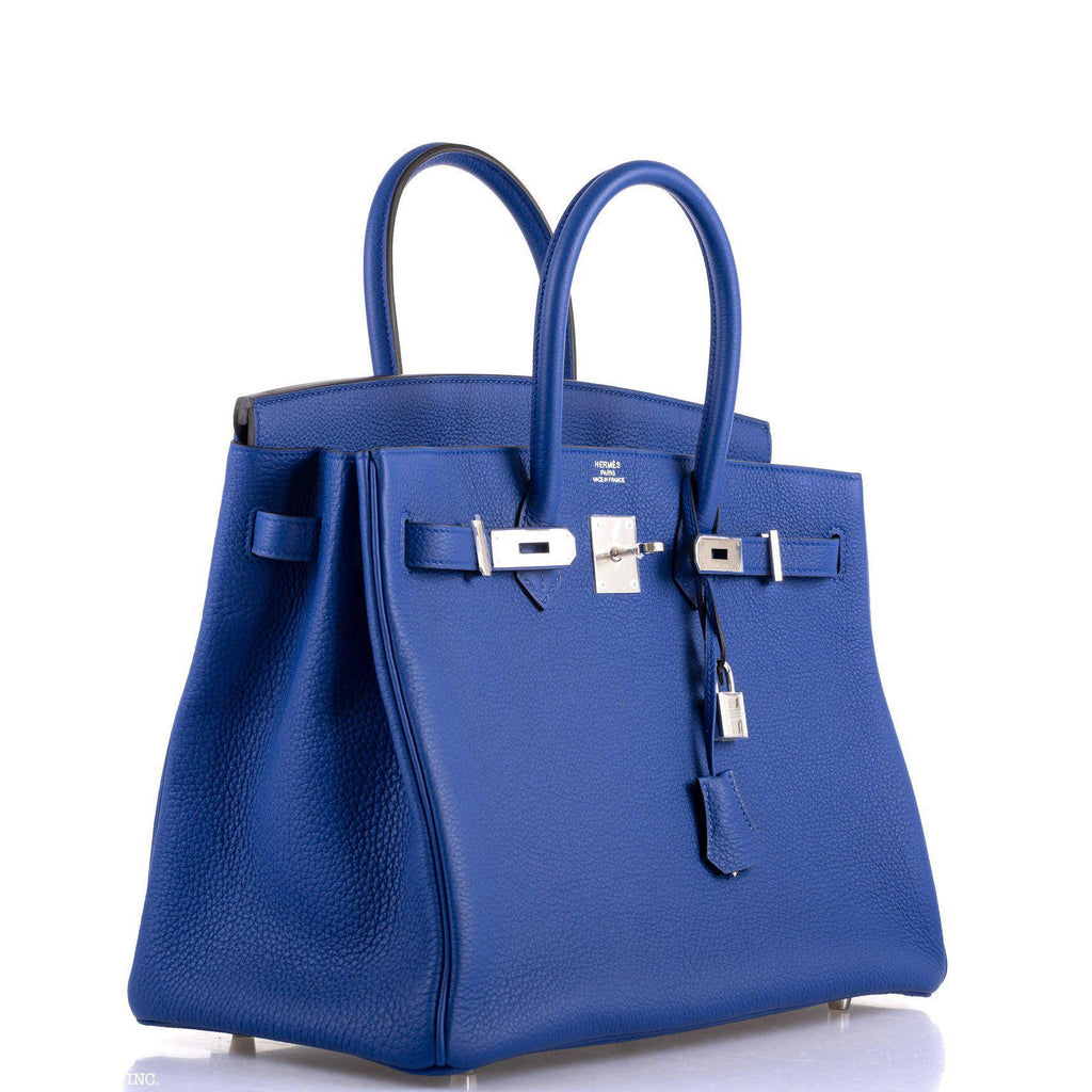 Hermes Birkin 35 Blue Electric Togo Palladium Hardware