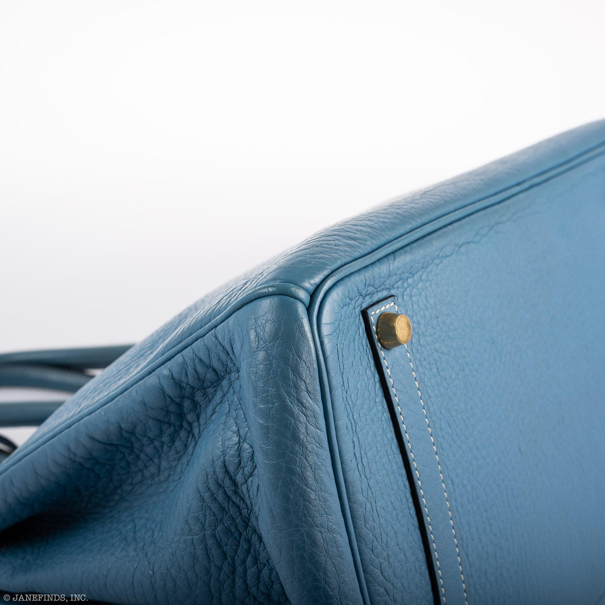 Hermes Birkin 35 Blue Jean Togo Gold Hardware