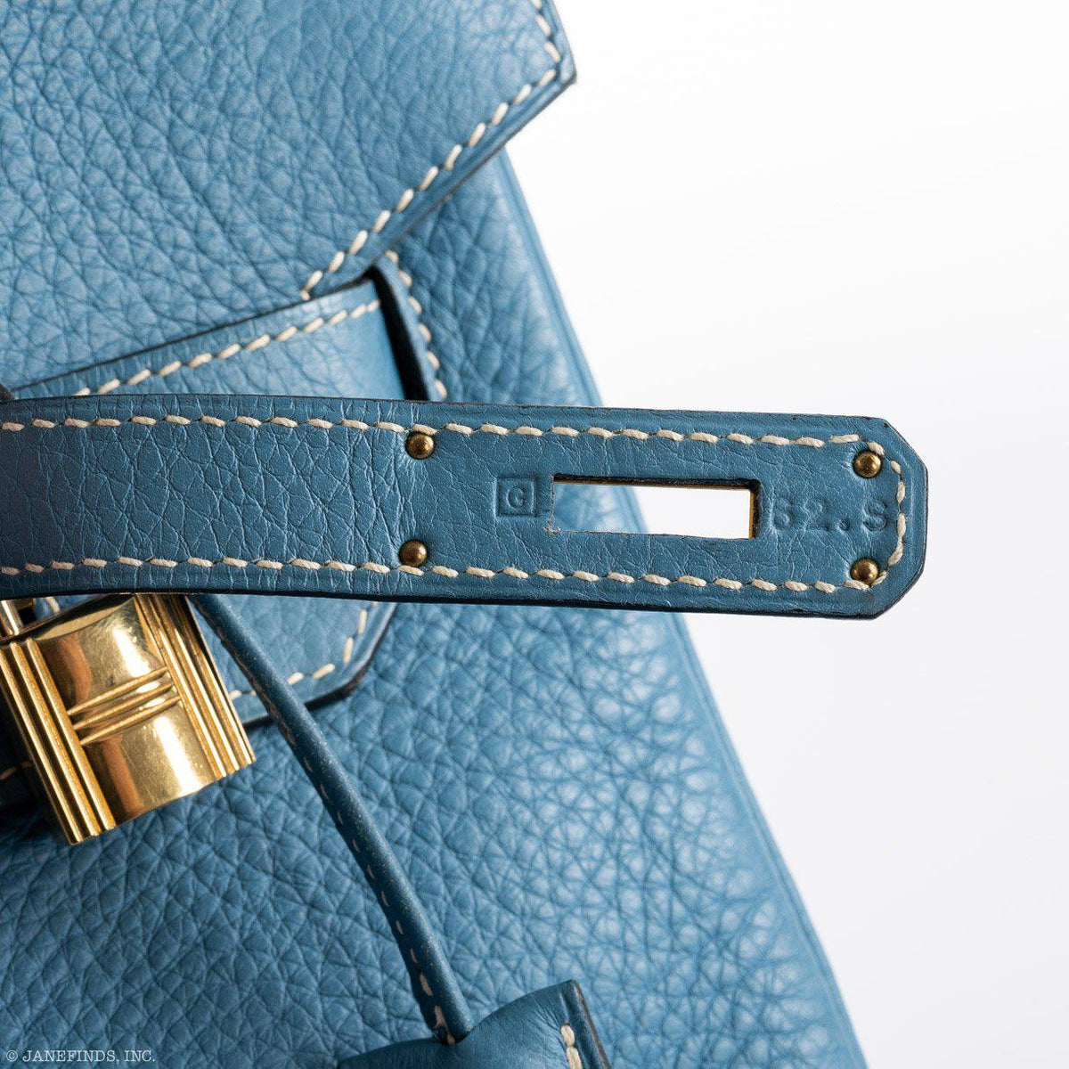 Hermes Birkin 35 Blue Jean Togo Gold Hardware