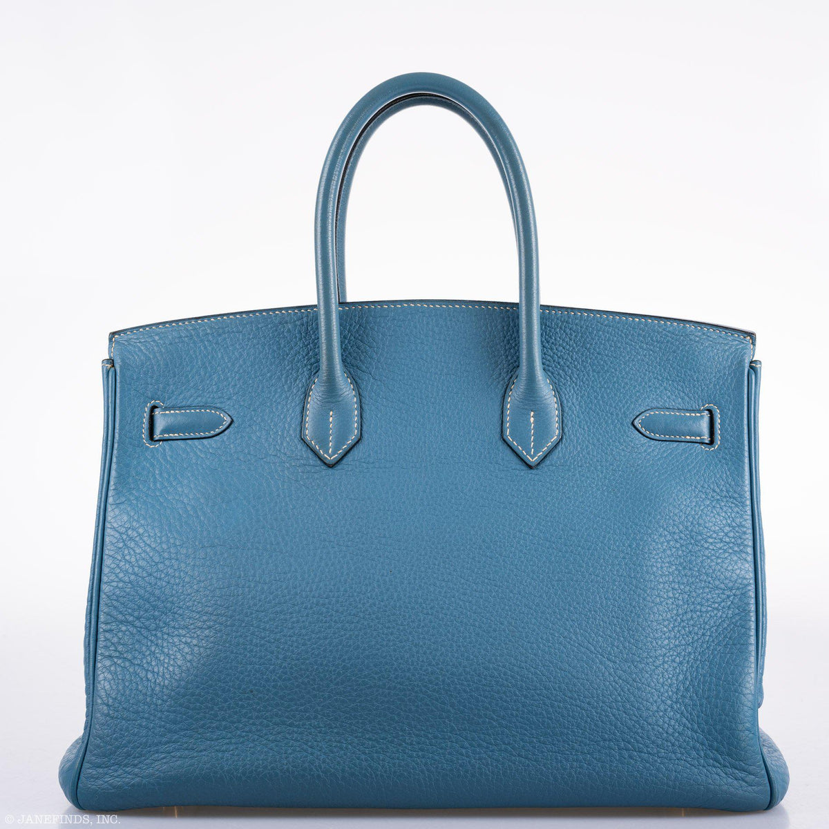 Hermes Birkin 35 Blue Jean Togo Gold Hardware