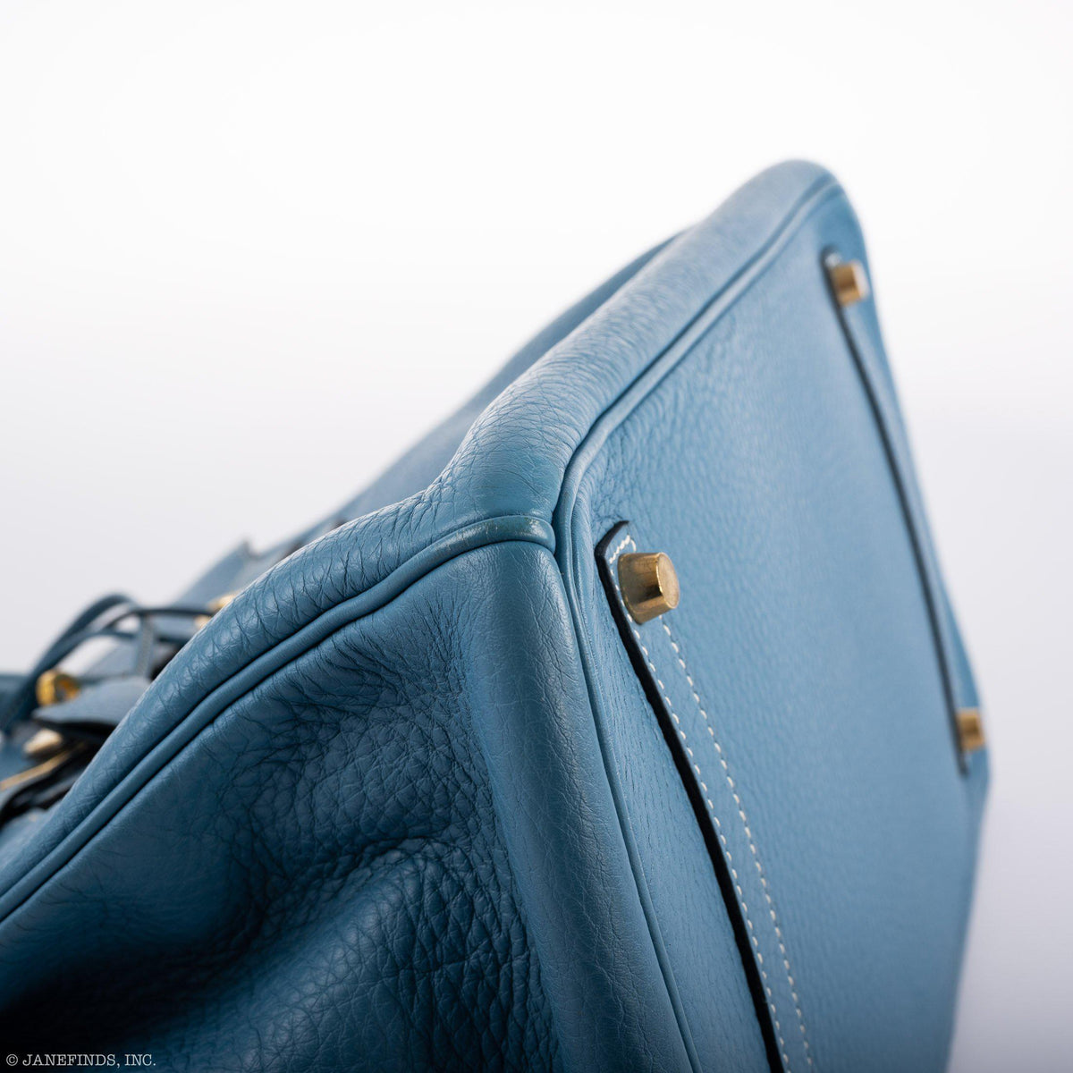 Hermes Birkin 35 Blue Jean Togo Gold Hardware