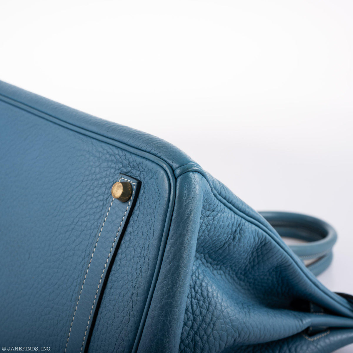 Hermes Birkin 35 Blue Jean Togo Gold Hardware