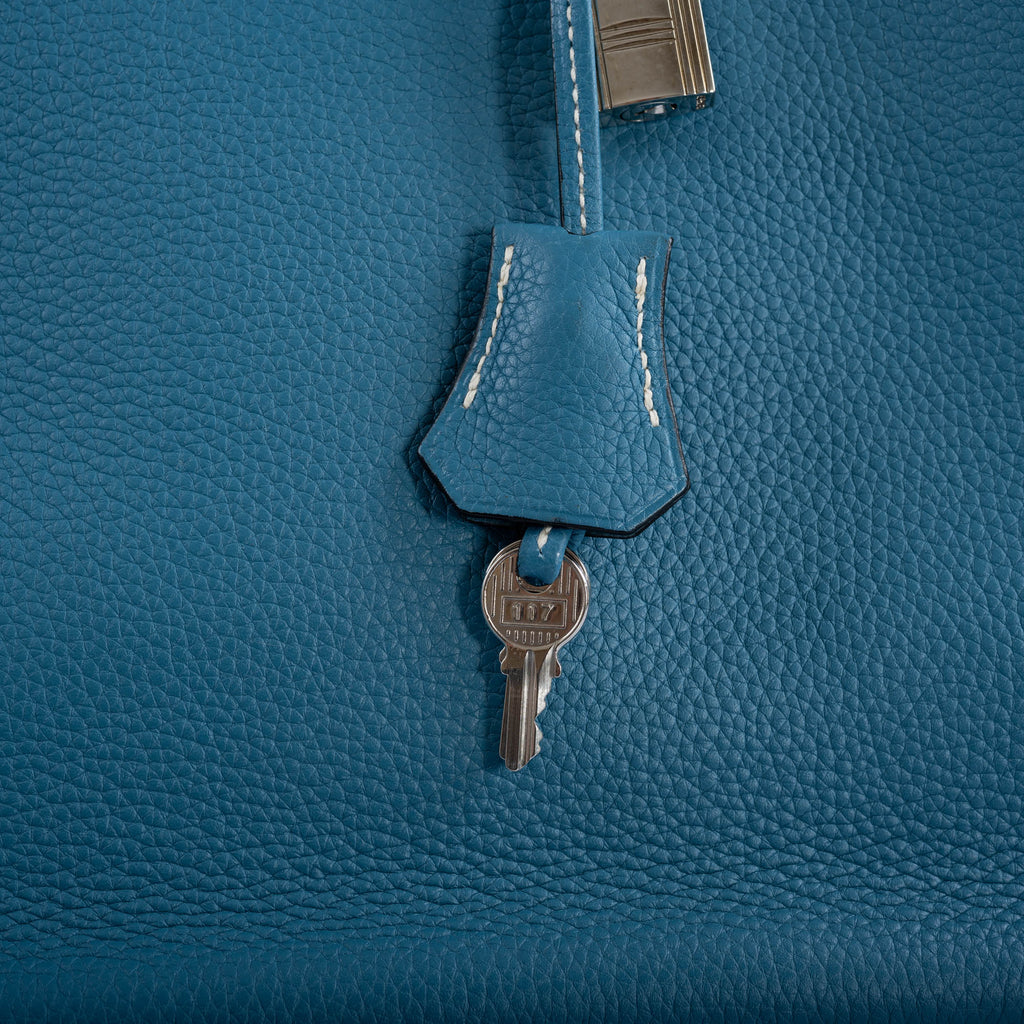 Hermes Birkin 35 Blue Jean Togo with Palladium Hardware