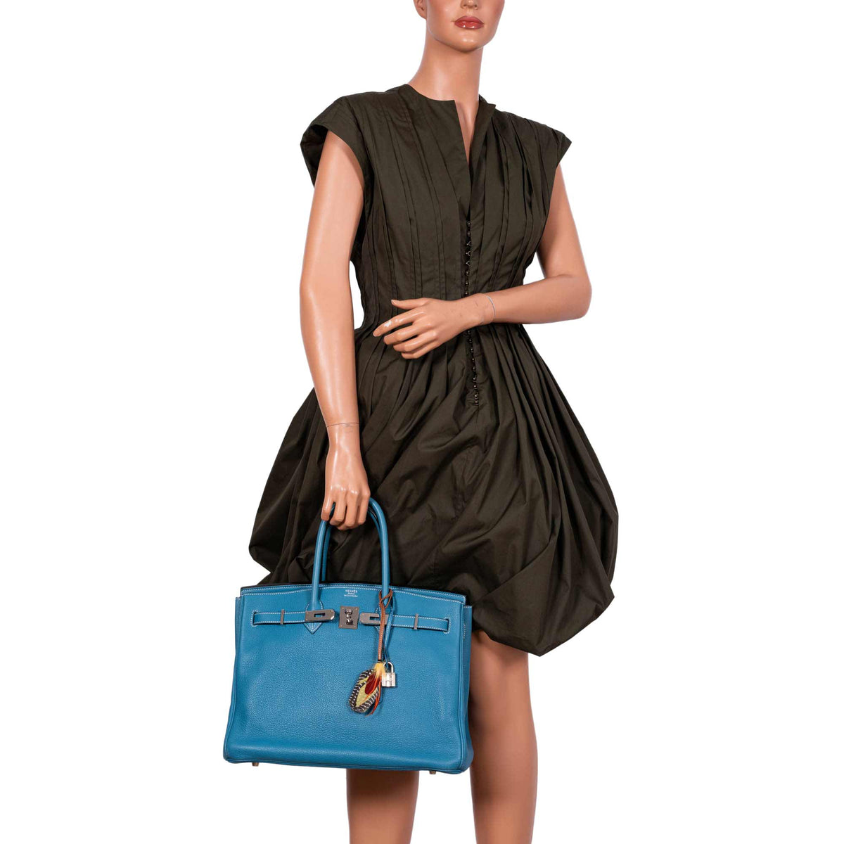 Hermes Birkin 35 Blue Jean Togo with Palladium Hardware