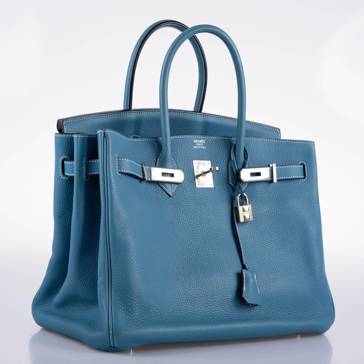Hermes Birkin 35 Blue Jean Togo with Palladium Hardware