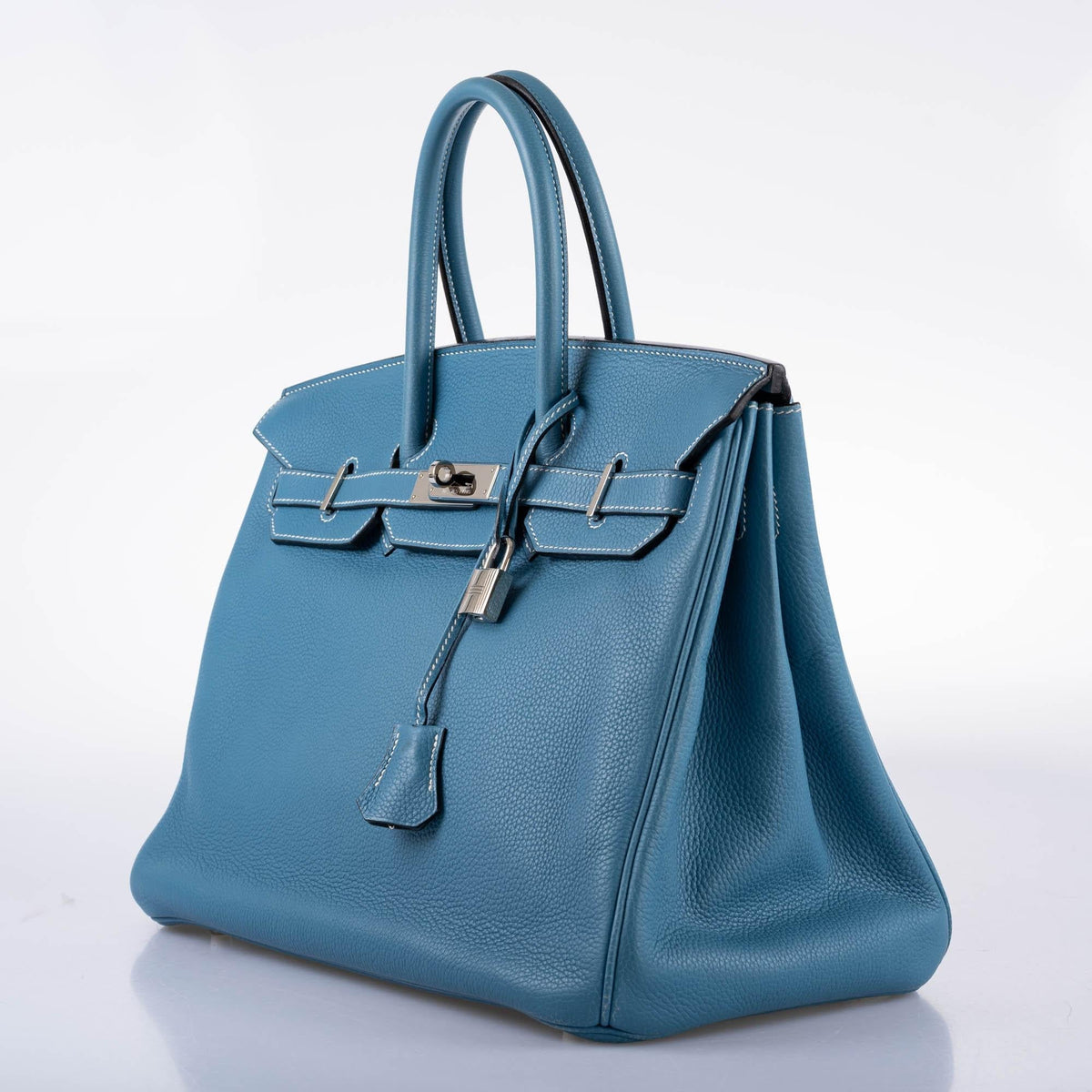 Hermes Birkin 35 Blue Jean Togo with Palladium Hardware