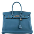Hermes Birkin 35 Blue Jean Togo with Palladium Hardware