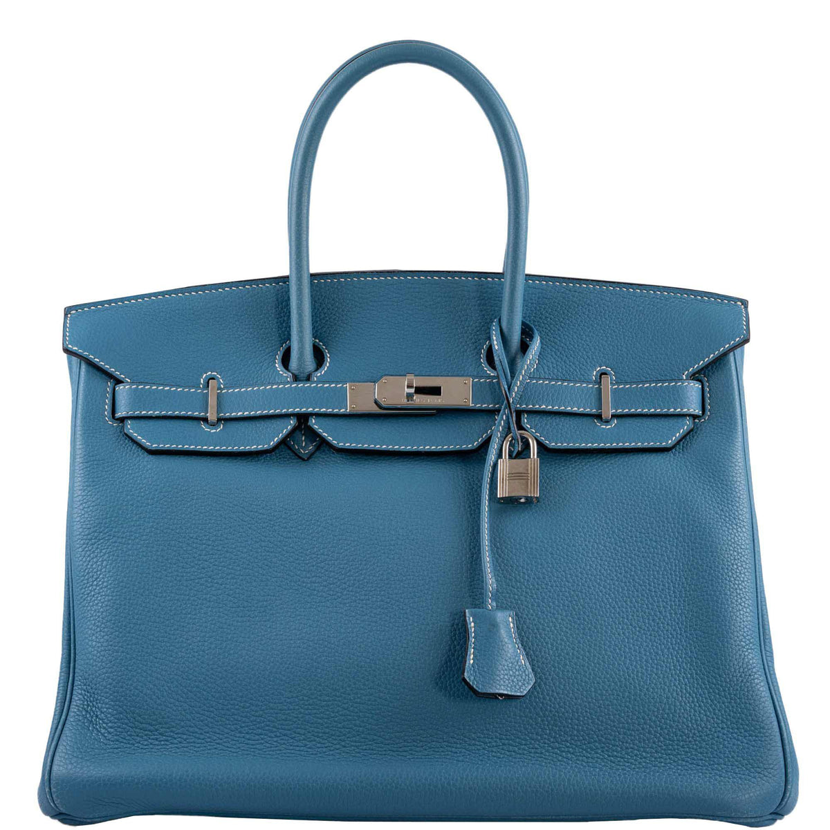 Hermes Birkin 35 Blue Jean Togo with Palladium Hardware