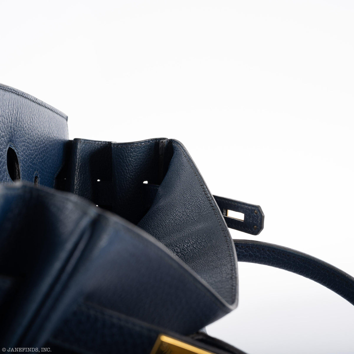 Hermes Birkin 35 Blue Saphire Ardennes leather Gold Hardware