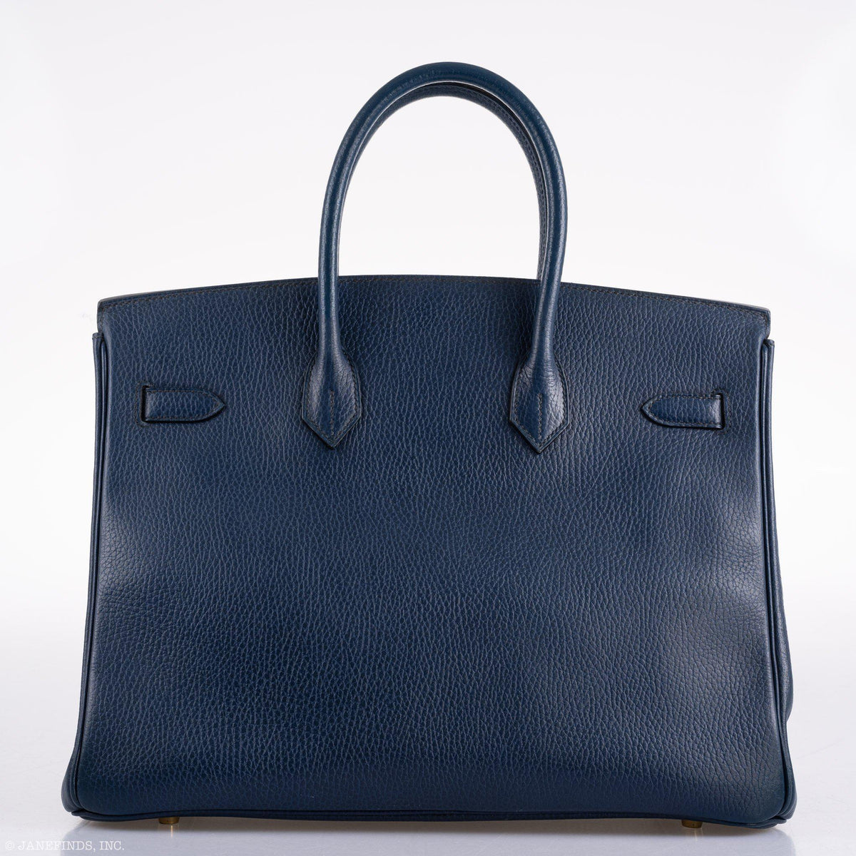 Hermes Birkin 35 Blue Saphire Ardennes leather Gold Hardware