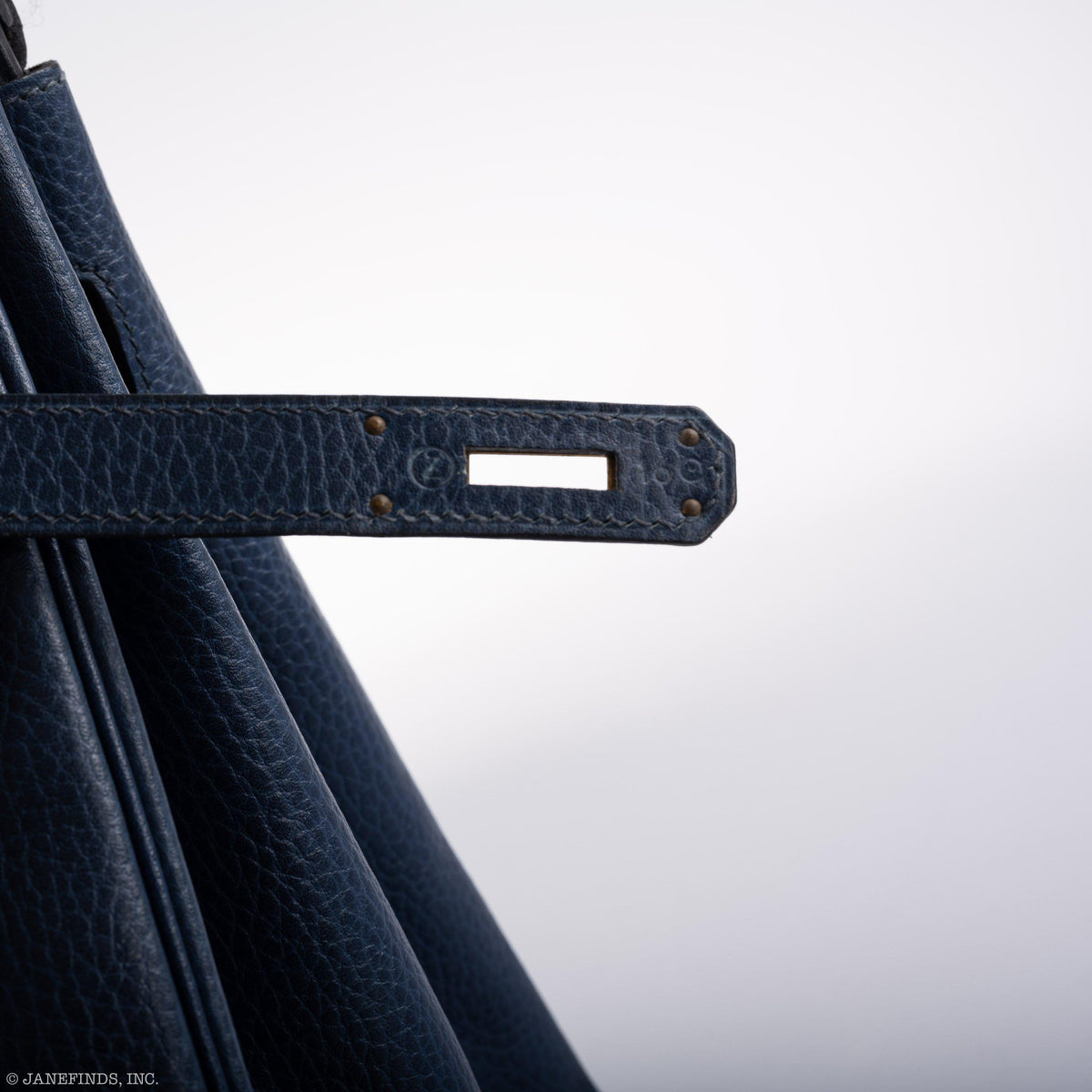 Hermes Birkin 35 Blue Saphire Ardennes leather Gold Hardware