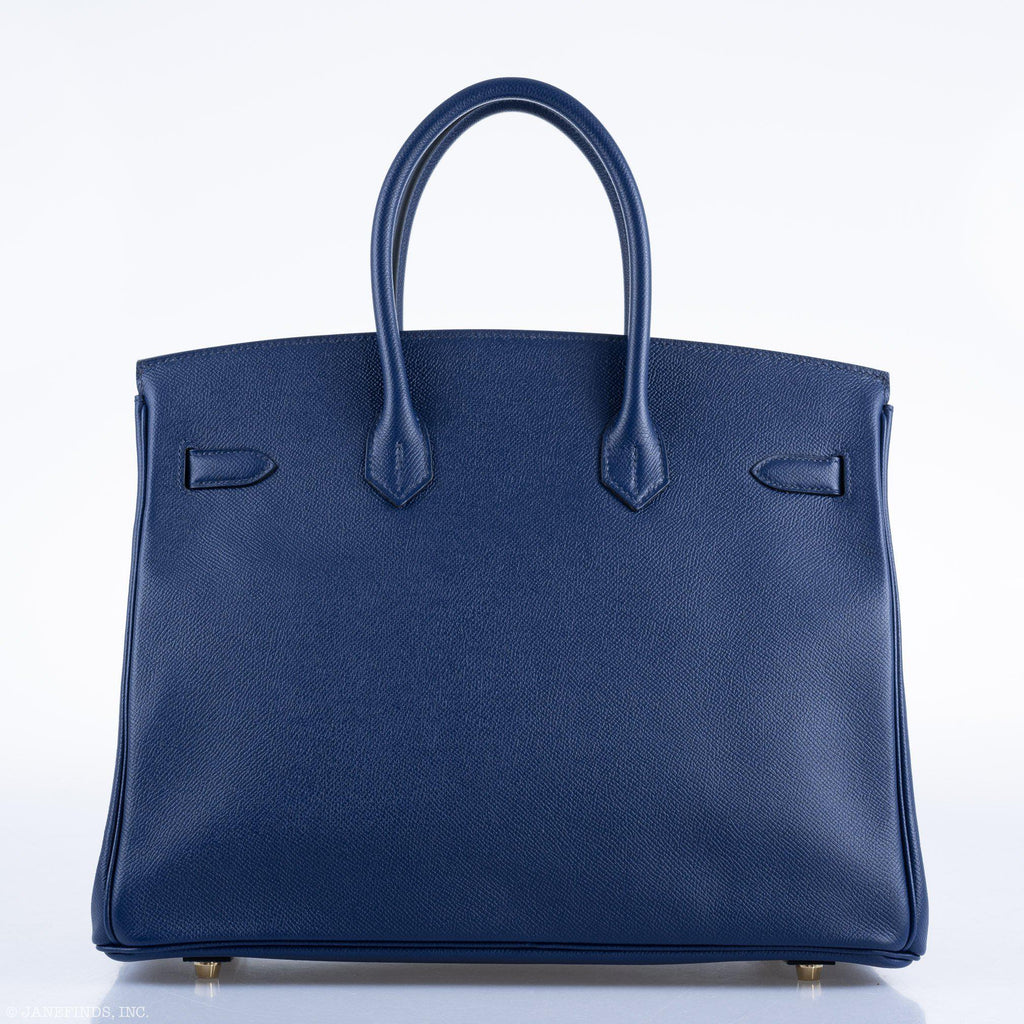 Hermes Birkin 35 Blue Saphire Epsom with Gold Hardware