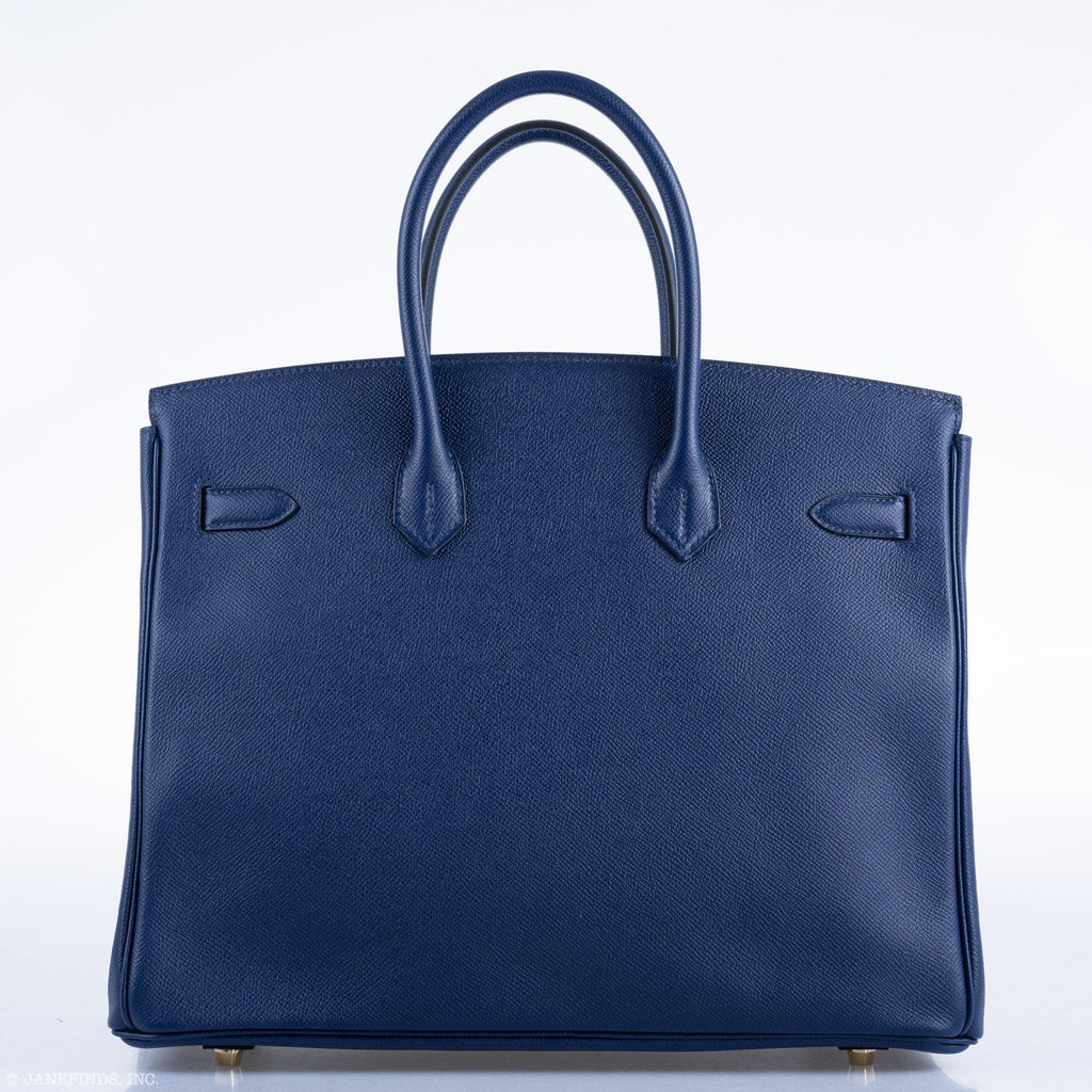 Hermes Birkin 35 Blue Saphire Epsom with Gold Hardware