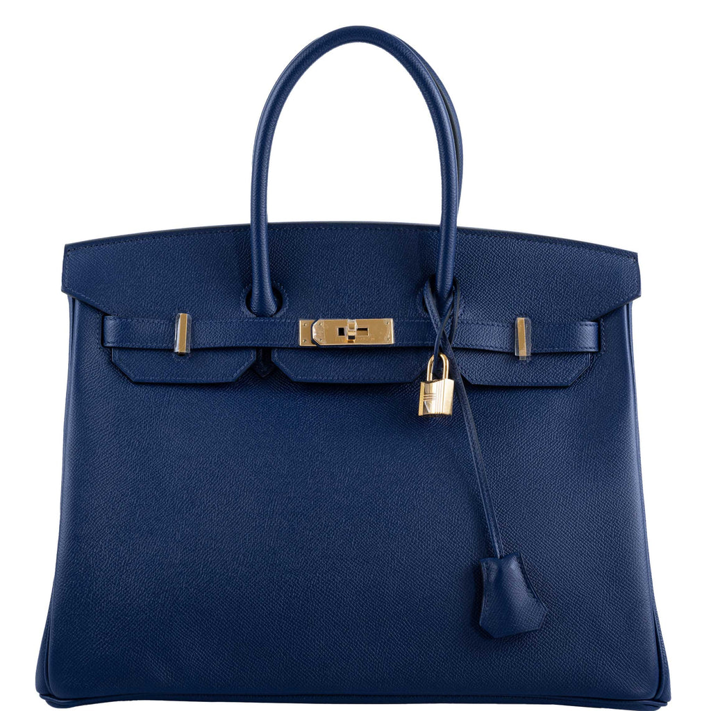 Hermes Birkin 35 Blue Saphire Epsom with Gold Hardware