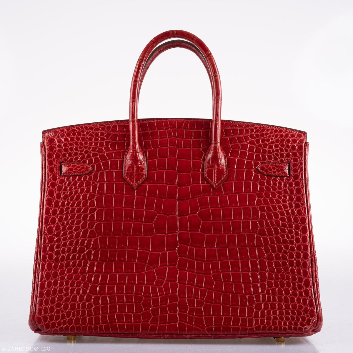 Hermes Birkin 35 Braise Porosus Crocodile with Gold Hardware