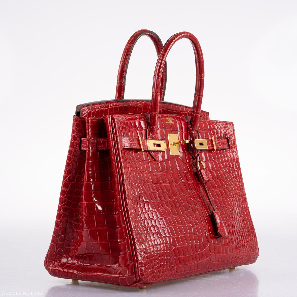 Hermes Birkin 35 Braise Porosus Crocodile with Gold Hardware