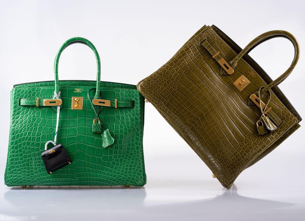 Hermes Birkin 35 Cactus Matte Alligator Gold Hardware