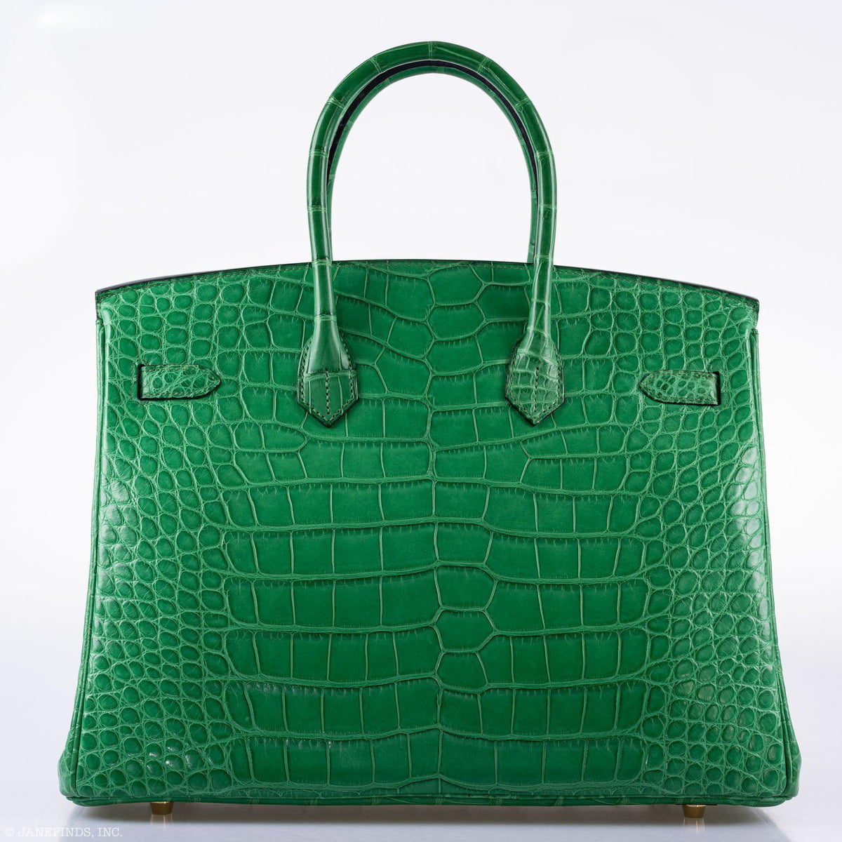 Hermes Birkin 35 Cactus Matte Alligator Gold Hardware