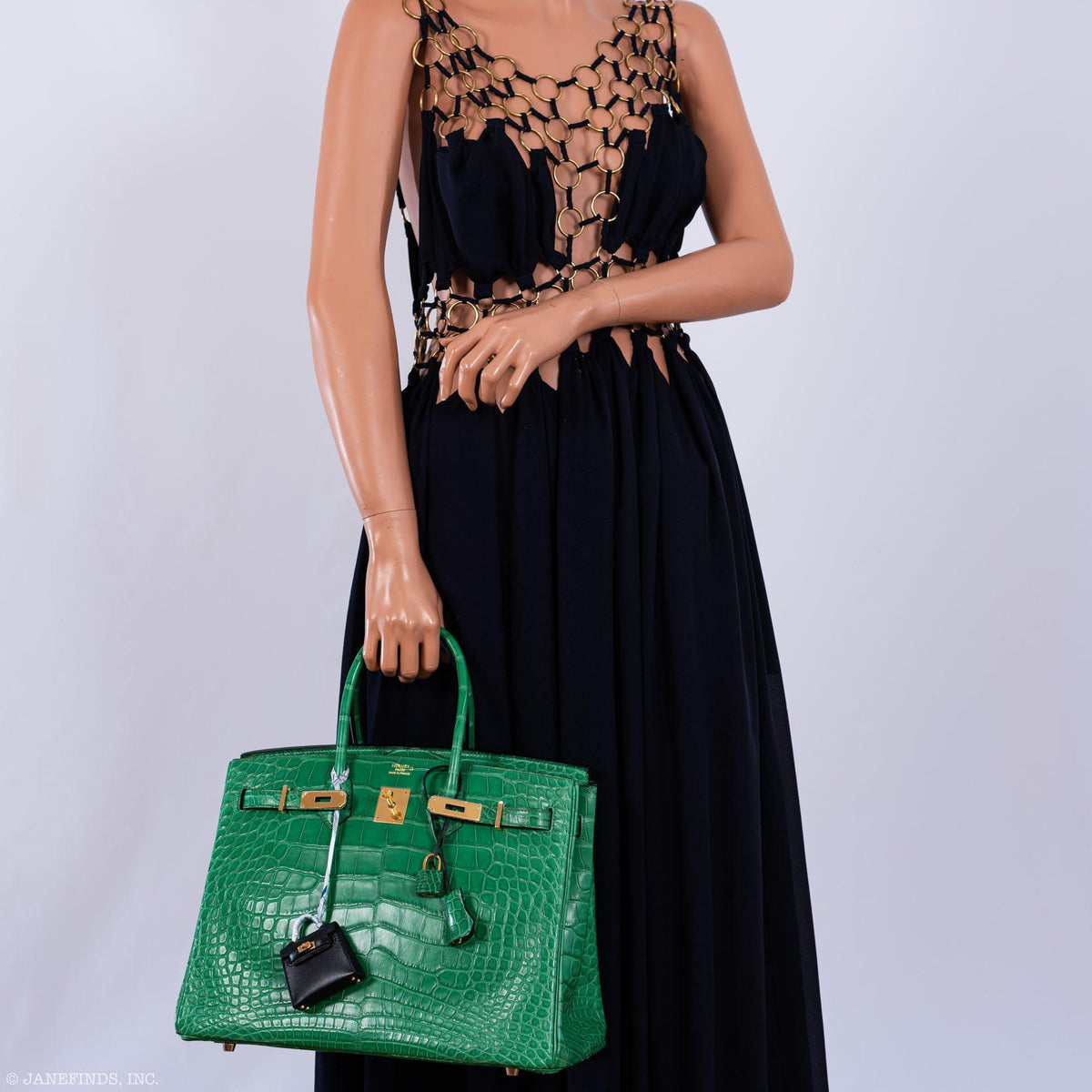 Hermes Birkin 35 Cactus Matte Alligator Gold Hardware