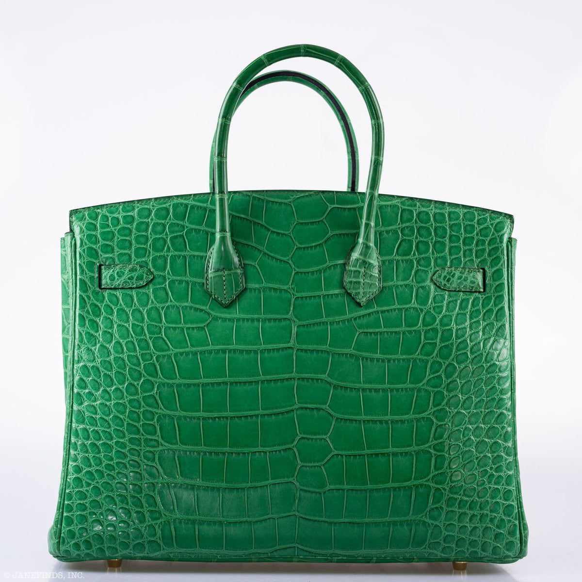Hermes Birkin 35 Cactus Matte Alligator Gold Hardware